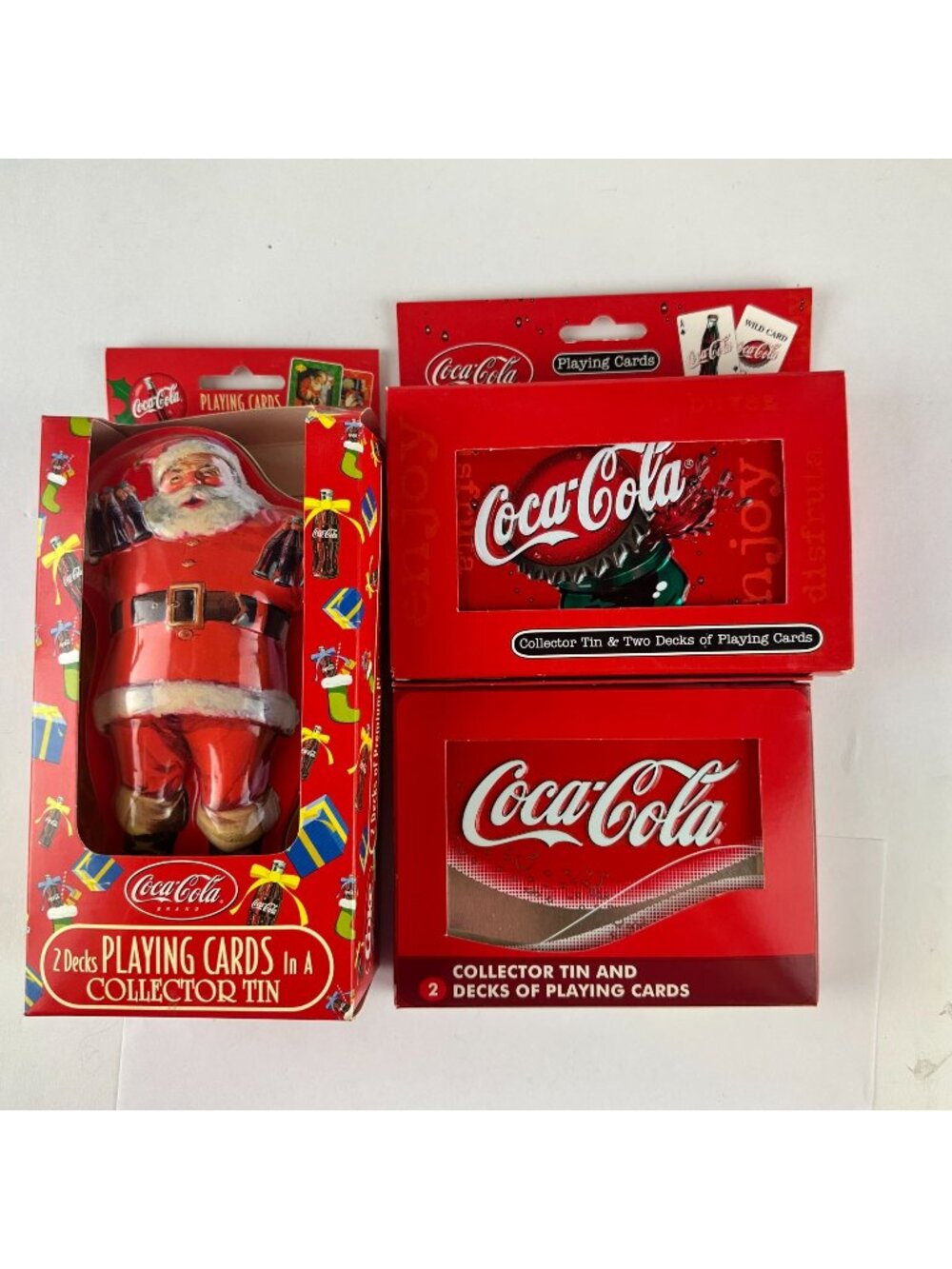 Coca-Cola Playing Cards with Collector Tins Lot of 3